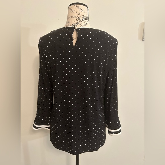 🚨Karl Lagerfeld Polka Dot Bell Sleeves Blouse - size S - Picture 2 of 6
